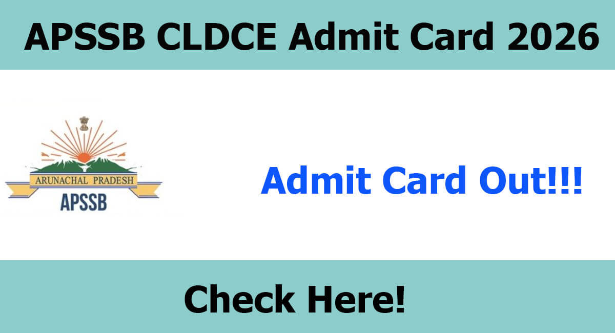 APSSB CLDCE Admit Card 2026