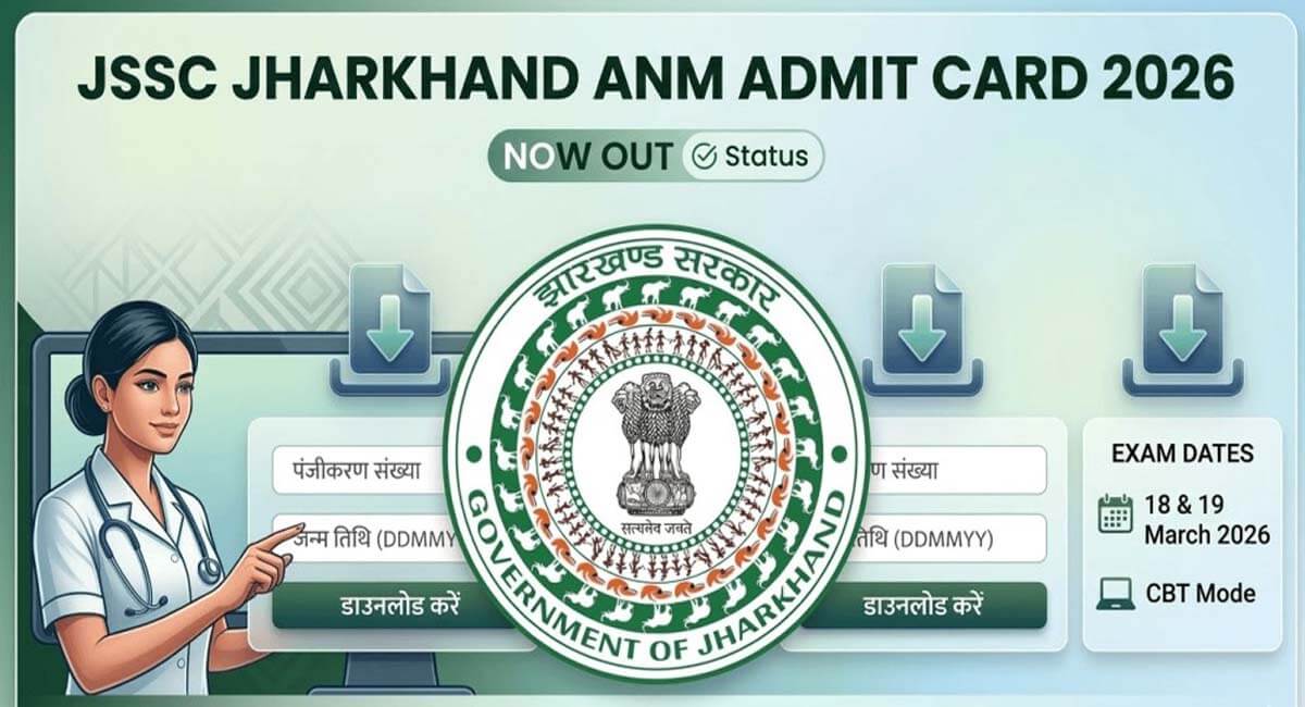 JSSC Jharkhand ANM Admit Card 2026