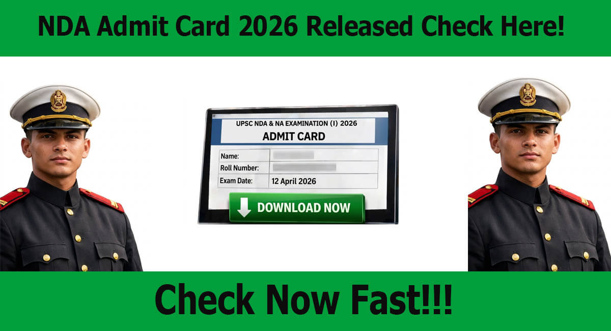 UPSC NDA 1 Admit Card 2026